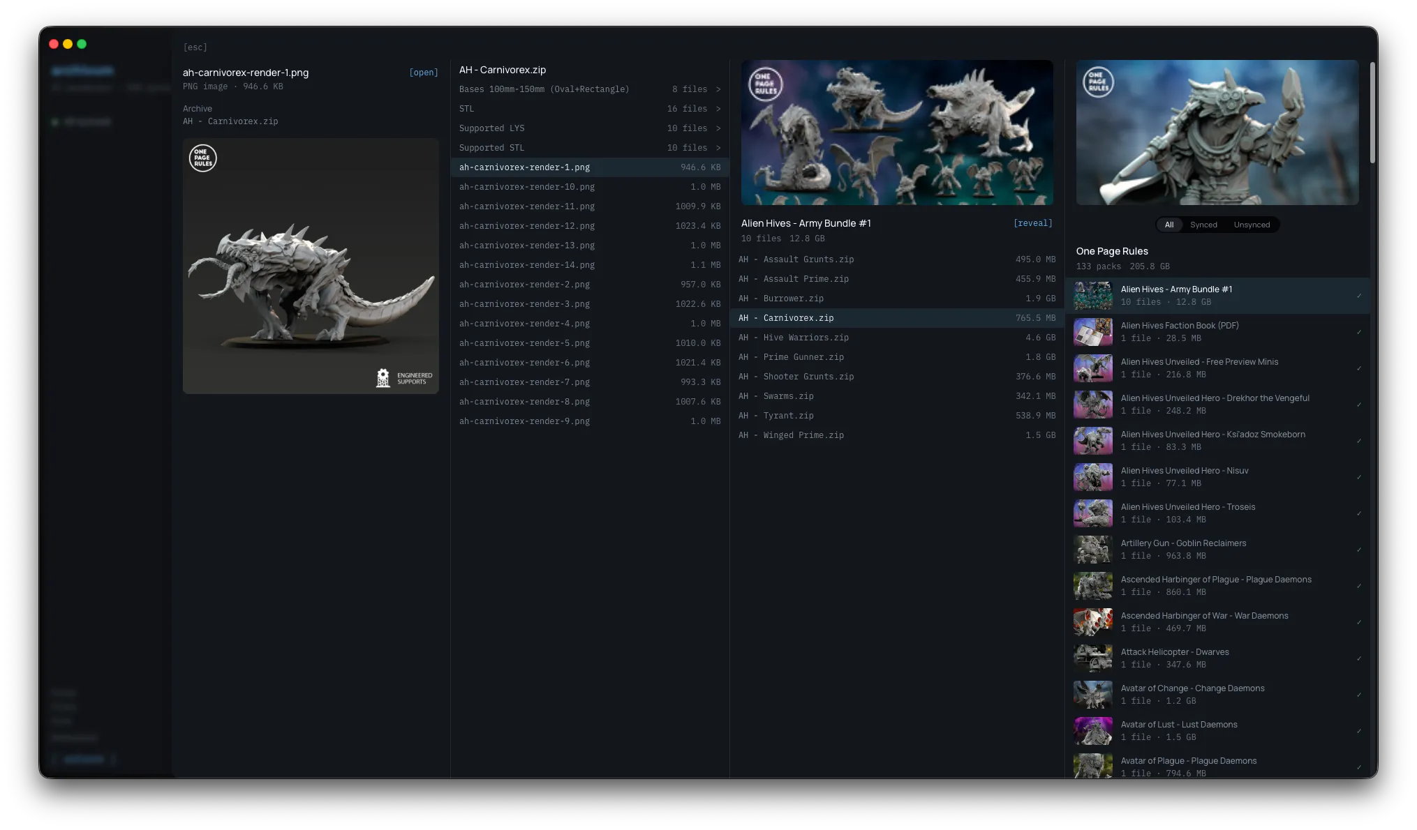 Archivum image preview inside archive browser panel